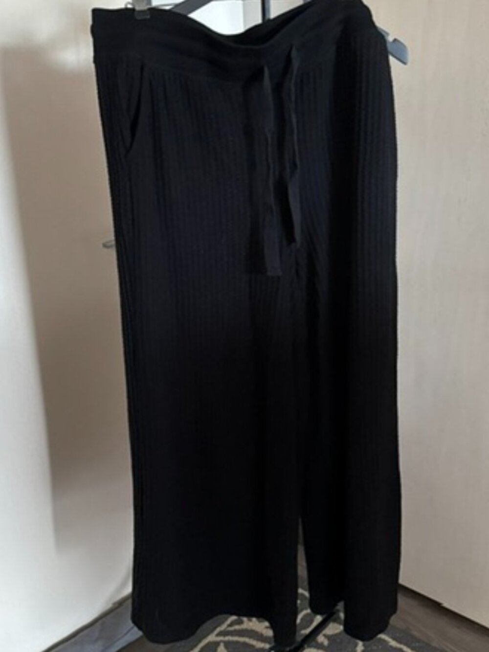 Torrid Waffle Black Wide-leg Sleep Pants - Picture 2 of 7